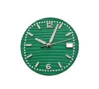 ROUHO 30.5mm Wave Pattern Watch Dial, a Luminous Timepiece Face 3h Crown Date Mod for Seiko NH35 Movement-F18