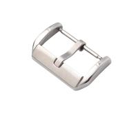ROUHO 304 Stainless Steel Watch Buckle 18mm 20mm 22mm Brushed Replacement Watch Pin Clasp for Leather/Rubber Straps-Silvery 22mm