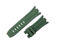 ROUHO 30mm Silicone Watch Strap Waterproof Rubber Watch Band Stainless Steel Deployment Clasp Soft Replacement for Audemars Piguet Royal Oak Offshore 15710 15703 C1
