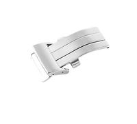 ROUHO 316L Stainless Steel Watch Clasp Silver Polished Folding Clasp Replacement Watch Accessories for BREITLING Avenger - Silver 20mm