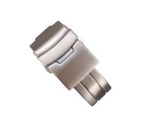 ROUHO 316L Stainless Steel Watchband Folding Clasp Double Press Watch Buckle for Seiko Casio-18mm