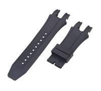 ROUHO 35 x 26mm Waterproof Silicone Rubber Watch Strap Replacement Watch Braceleet Watch Accessories for INVICTA RUSSIAN DIVER-Black