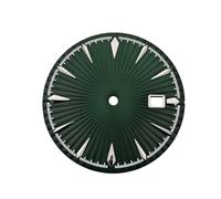 ROUHO 35mm Fluted Watch Dial, a Textured Watch Face 3h Crown Date DIY Build for Seiko NH35 NH36 Movement-E3