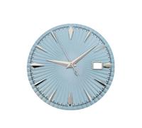 ROUHO 35mm Fluted Watch Dial, a Textured Watch Face 3h Crown Date DIY Build for Seiko NH35 NH36 Movement-E6