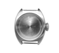 ROUHO 36mm Vintage Cushion Watch Mod Case - Fits NH35 NH36 Movement, Stainless Steel Silver DIY Watch Modification Kit for Seiko