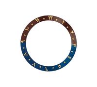 ROUHO 38mm Alloy Watch Bezel Insert Replacement Arabic Ring Component Sloped Timepiece Face Inlay 30.7mm for Seiko SKX007 - A7