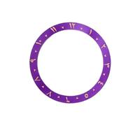 ROUHO 38mm Arabic Bezel Insert Replacement Alloy Ring Component Sloped Timepiece Face Inlay 30.7mm for Seiko SKX007 - A3