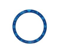 ROUHO 38mm Ceramic Bezel Insert Replacement Watch Ring Component Polished Face Inlay 31.5mm 1mm Flat for Seiko SKX007-A18