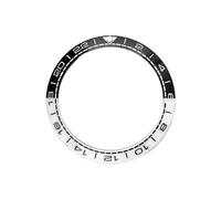 ROUHO 38mm Ceramic Bezel Insert Replacement Watch Ring Component Two-Tone GMT Face Inlay 30.7mm for Omega Seamaster Planet Ocean 600M-A3