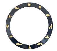 ROUHO 38mm Ceramic Watch Bezel Insert Novelty Replacement Ring Inlay Polished Timepiece Face Component 30.6mm for Rolex Submariner - A5