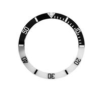 ROUHO 38mm Ceramic Watch Bezel Insert Replacement Polished Ceramic Ring Timepiece Face Component Inlay 30.7mm for Rolex Submariner - A1