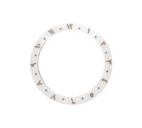 ROUHO 38mm Ceramic Watch Bezel Insert Replacement Timepiece Ring Component Arabic Numeral Face Inlay 30.7mm for Seiko SKX007-A9