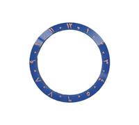 ROUHO 38mm Ceramic Watch Bezel Insert Replacement Timepiece Ring Component Arabic Numeral Face Inlay 30.7mm for Seiko SKX007-A1