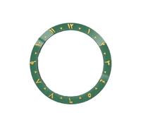 ROUHO 38mm Ceramic Watch Bezel Insert Replacement Timepiece Ring Component Arabic Numeral Face Inlay 30.7mm for Seiko SKX007-A17