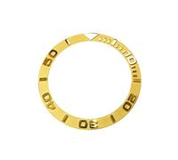 ROUHO 38mm Ceramic Watch Bezel Watch Replacement Accessories Watch Repair Parts for Rolex Yacht-Master-Gold