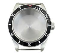 ROUHO 38mm Compact Diver Watch Modding Case, Fits NH34 NH35 NH36 NH38 Movement, Ceramic Bezel Insert Watch Modification Parts0-A