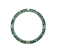 ROUHO 38mm Luminous Ceramic Bezel Insert Flat Watch Ring Replacement Glow Timepiece Face Inlay 31.5mm for Seiko SKX007-A5