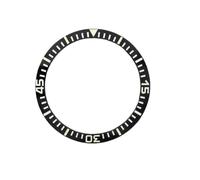 ROUHO 38mm Luminous Ceramic Bezel Insert Flat Watch Ring Replacement Glow Timepiece Face Inlay 31.5mm for Seiko SKX007-A1