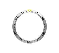 ROUHO 38mm Stainless Steel Bezel Insert Replacement Watch Ring Component Brushed Steel Face Inlay 31.5mm for Seiko SKX007-A3