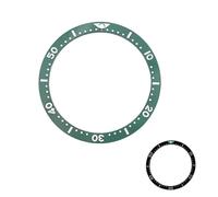 ROUHO 38mm Watch Repair Accessories Scale Bezel Luminous Ceramic Digital Bezel Timing Dial Bezel for Se-ik-o SKX009 SKX007-Green