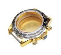 ROUHO 39.5mm Watch Mod Case Fits VK63 Quartz Movement, Screw-Down Crown Watch Modification Parts for Tissot PRX-D