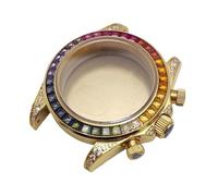 ROUHO 39.5mm Watch Mod Case Fits VK63 Quartz Movement, Screw-Down Crown Watch Modification Parts for Tissot PRX-H