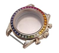 ROUHO 39.5mm Watch Mod Case Fits VK63 Quartz Movement, Screw-Down Crown Watch Modification Parts for Tissot PRX-I