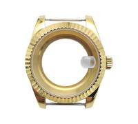 ROUHO 39mm Fluted Bezel Watch Case Date Window, Fits NH35/36 Movement, Replacement 29mm Dial Watch Modification Case for Rolex Datejust-B