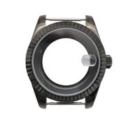 ROUHO 39mm Fluted Bezel Watch Case Date Window, Fits NH35/36 Movement, Replacement 29mm Dial Watch Modification Case for Rolex Datejust-C