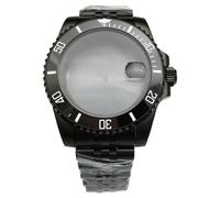 ROUHO 40mm Black Stainless Steel Watch Case + Bracelet Kit, 28.5mm Dial, Replacement Diver Watch Mod Kit for Rolex Yacht-Master Submariner-E Fits NH35 Movement