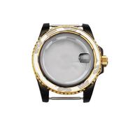 ROUHO 40mm Black Watch Case Bracelet Kit, Fits 8215 8200 GD2813 GD3804 Movement, Replacement Watch Strap Modification Kit for Rolex-A