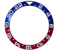 ROUHO 40mm Ceramic Watch Bezel Insert Replacement Bezel Ring Component Timepiece Face Inlay 31.7mm for Rolex GMT-Master II - A10