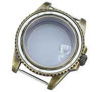 ROUHO 40mm Classic Dress Watch Mod Case Stainless Steel Replacement Diver Watch Modification Kit for Rolex Submariner-D Fits NH34/35/36/38 Movement