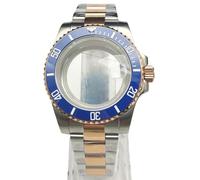 ROUHO 40mm Classic Watch Case with Date Window & Bracelet, Fits NH35 4R36 7S26 Movement, Screw-in Crown Watch Modification Kit for Rolex-M 9