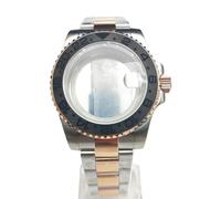 ROUHO 40mm Classic Watch Case with Date Window & Bracelet, Fits NH35 4R36 7S26 Movement, Screw-in Crown Watch Modification Kit for Rolex-M 12