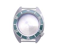 ROUHO 40mm Cushion Shaped Watch Case, Fits NH35 NH36 Movement 3.8 O'clock Crown Position, Stainless Steel Watch Modification Kit for Seiko Prospex Turtle-B 4