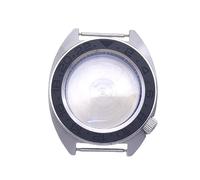 ROUHO 40mm Cushion Shaped Watch Case, Fits NH35 NH36 Movement 3.8 O'clock Crown Position, Stainless Steel Watch Modification Kit for Seiko Prospex Turtle-B 17