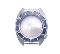 ROUHO 40mm Cushion Shaped Watch Case, Fits NH35 NH36 Movement 3.8 O'clock Crown Position, Stainless Steel Watch Modification Kit for Seiko Prospex Turtle-B 6