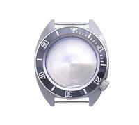 ROUHO 40mm Cushion Shaped Watch Case, Fits NH35 NH36 Movement 3.8 O'clock Crown Position, Stainless Steel Watch Modification Kit for Seiko Prospex Turtle-B 5