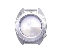 ROUHO 40mm Cushion Shaped Watch Case, Fits NH35 NH36 Movement 3.8 O'clock Crown Position, Stainless Steel Watch Modification Kit for Seiko Prospex Turtle-B 9
