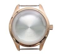 ROUHO 40mm Pilot Watch Case Mod Parts Fits Large 33.5mm Dial, Compatible with NH35 NH36 Movement Solid Watch Case Back for IWC Big Pilot Mark XVIII-Rose Gold