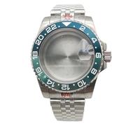 ROUHO 40mm Premium Watch Case with Date Magnifier, Fits NH35 NH36 4R35 Movement, Watch Mod Case + Bracelet Set for Rolex Submariner-D 7
