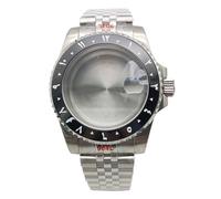ROUHO 40mm Premium Watch Case with Date Magnifier, Fits NH35 NH36 4R35 Movement, Watch Mod Case + Bracelet Set for Rolex Submariner-D 1