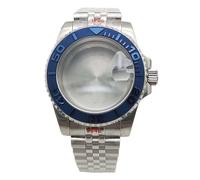 ROUHO 40mm Premium Watch Case with Date Magnifier, Fits NH35 NH36 4R35 Movement, Watch Mod Case + Bracelet Set for Rolex Submariner-D 5