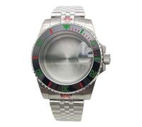 ROUHO 40mm Premium Watch Case with Date Magnifier, Fits NH35 NH36 4R35 Movement, Watch Mod Case + Bracelet Set for Rolex Submariner-D 18