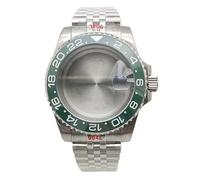 ROUHO 40mm Premium Watch Case with Date Magnifier, Fits NH35 NH36 4R35 Movement, Watch Mod Case + Bracelet Set for Rolex Submariner-D 21