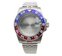 ROUHO 40mm Premium Watch Case with Date Magnifier, Fits NH35 NH36 4R35 Movement, Watch Mod Case + Bracelet Set for Rolex Submariner-D 3