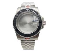 ROUHO 40mm Premium Watch Case with Date Magnifier, Fits NH35 NH36 4R35 Movement, Watch Mod Case + Bracelet Set for Rolex Submariner-D 6
