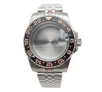 ROUHO 40mm Premium Watch Case with Date Magnifier, Fits NH35 NH36 4R35 Movement, Watch Mod Case + Bracelet Set for Rolex Submariner-D 9