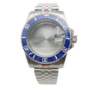 ROUHO 40mm Premium Watch Case with Date Magnifier, Fits NH35 NH36 4R35 Movement, Watch Mod Case + Bracelet Set for Rolex Submariner-D 15